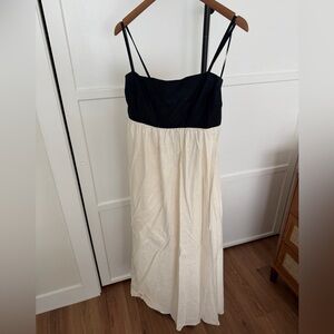 Black and Cream Maxi Dress